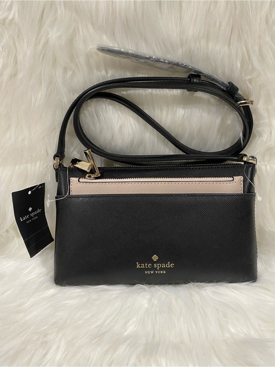 kate spade Handbags - NWT! Kate Spade NY 2 piece Black and Blush/cream Leather Crossbody